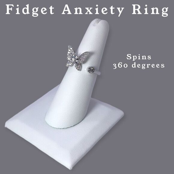 NWT Wool + Pepper Co. Spinning Fidget Anxiety Ring - Picture 1 of 2